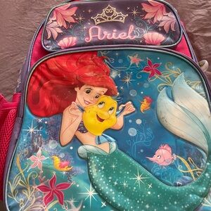 Disney Ariel Backpack with Red and Blue Accents